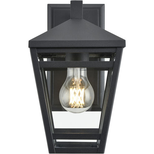 Seager 1 Light 10.63 inch Textured Black Outdoor Wall Sconce